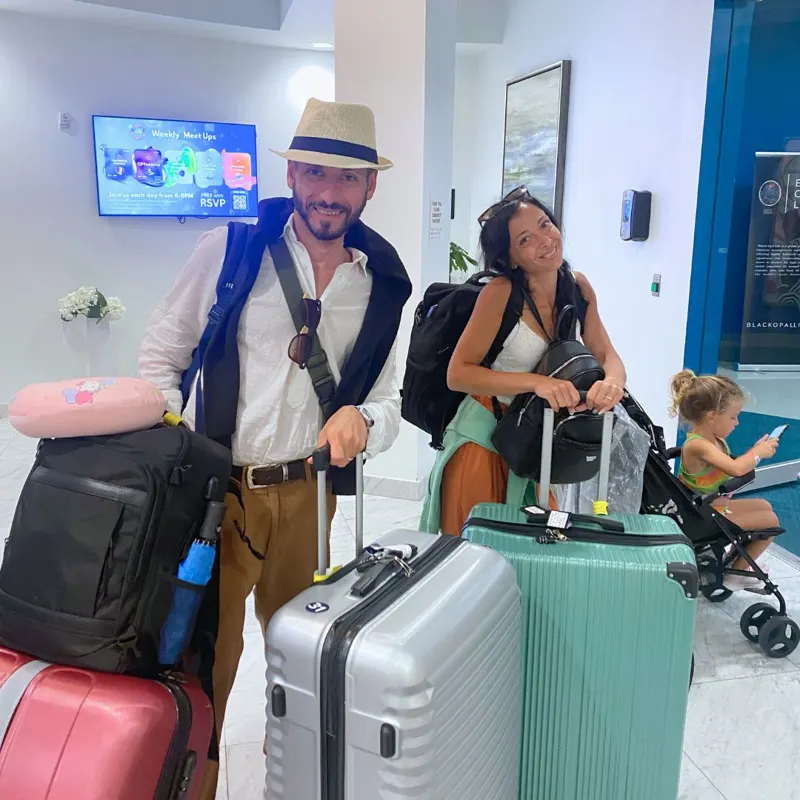 Happy luggage storage customer 7 at The HUB in Downtown Miami