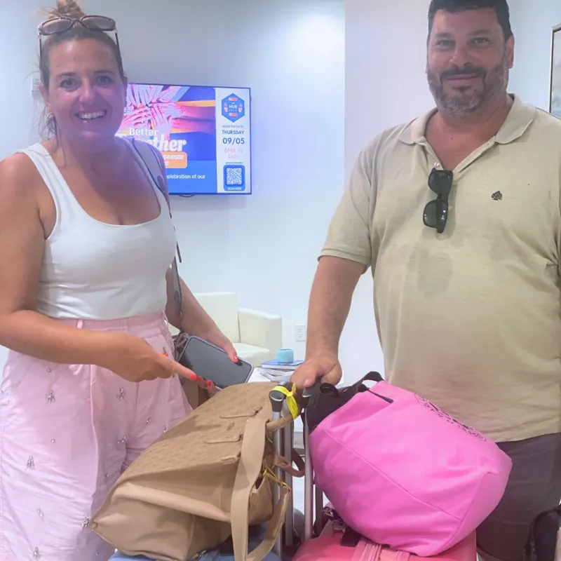 Happy luggage storage customer 5 at The HUB in Downtown Miami