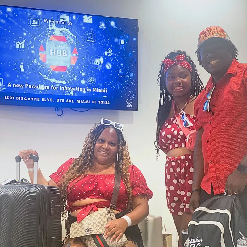 Happy luggage storage customer 8 at The HUB in Downtown Miami