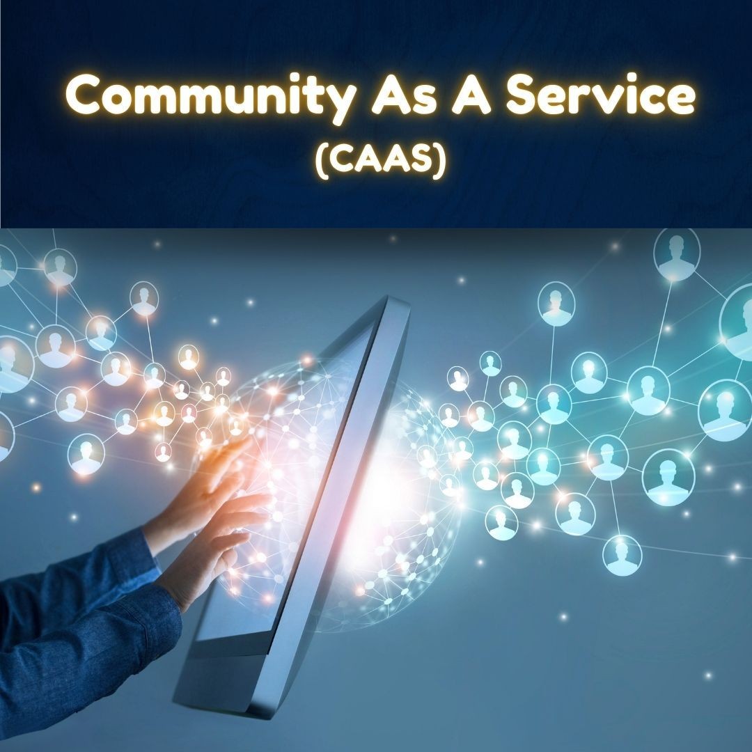 Digital network connections from a tablet, illustrating Community As A Service concept.