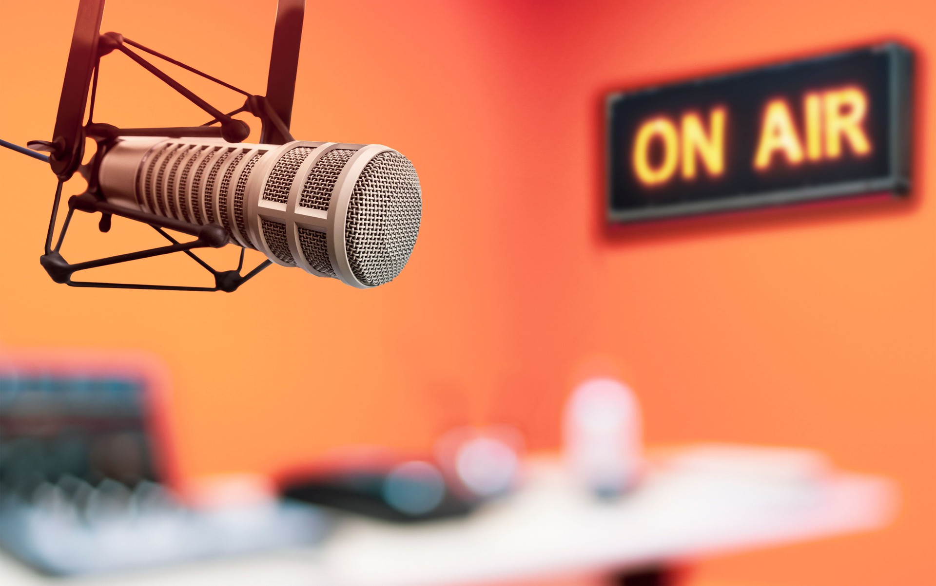 Professional microphone and on air sign